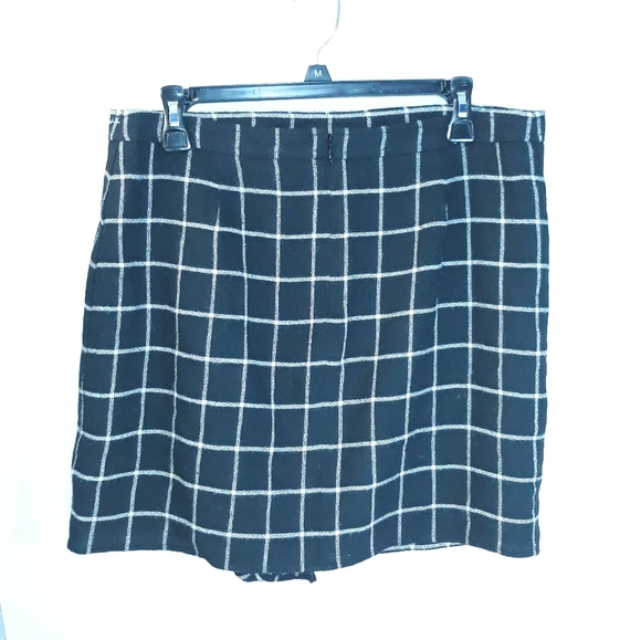 Madewell Windowpane Ruffle front  Skirt - Picture 3 of 8